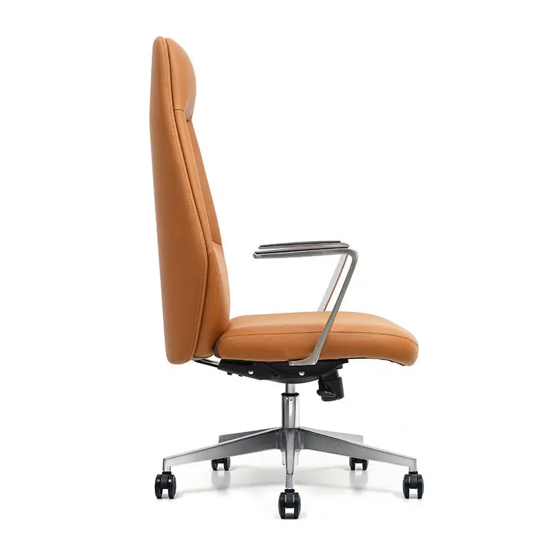 Y006A High Back Ergonomic Swivel Reclining Leather Height Adjustable Modern Office Chair Adjustable Armrest for Hotel Office Use — image 3