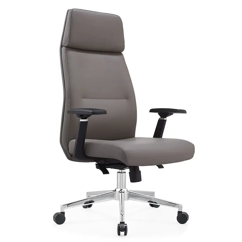 Fashionable High Quality Sophisticated High-Back Office-specific Ergonomic Lumbar Supportive Premium PU Leather Office C — view 1