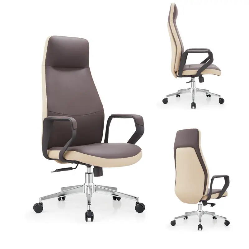Heavy Duty Reclining Modern Design Elegant Ergonomic Executive Comfort Support Soft Plush Seat Synthetic PU Leather Office Chair — image 2
