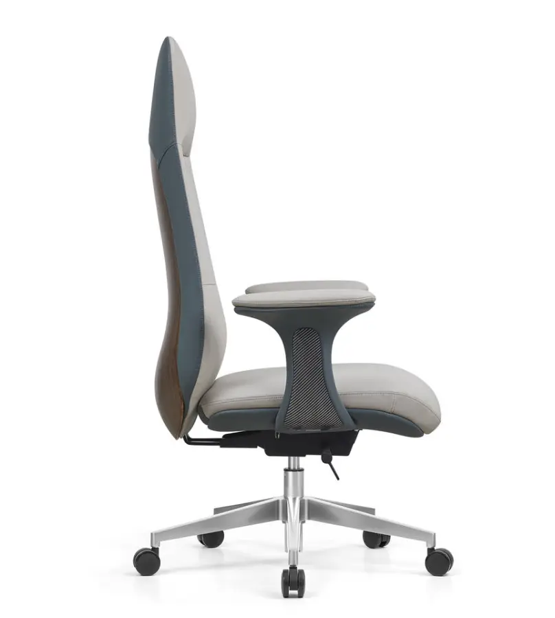 Luxury Executive Leather Office Chair Source Manufacturer Aluminum Base for Commercial Office Project Wholesale Supply — image 5