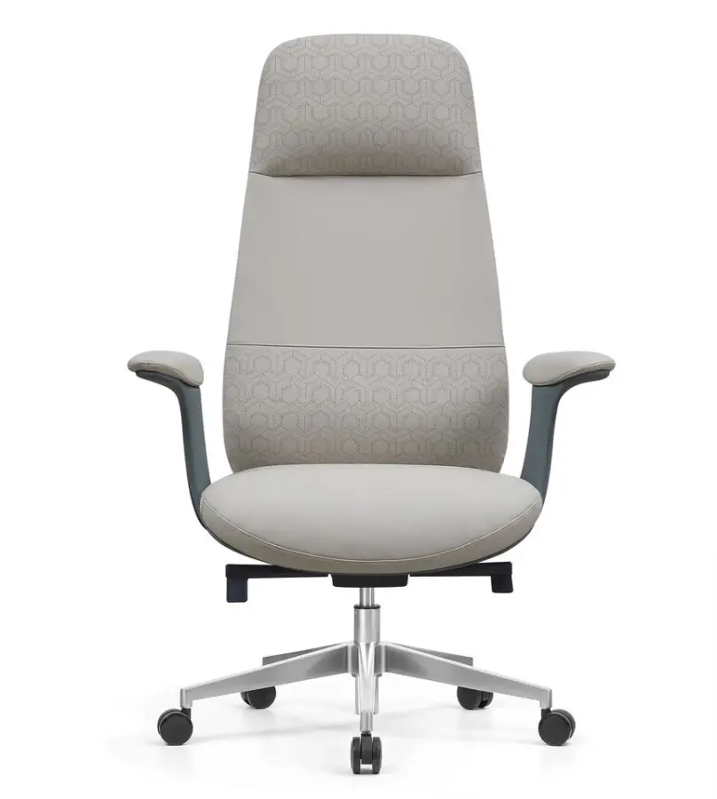 Luxury Executive Leather Office Chair Source Manufacturer Aluminum Base for Commercial Office Project Wholesale Supply — image 6