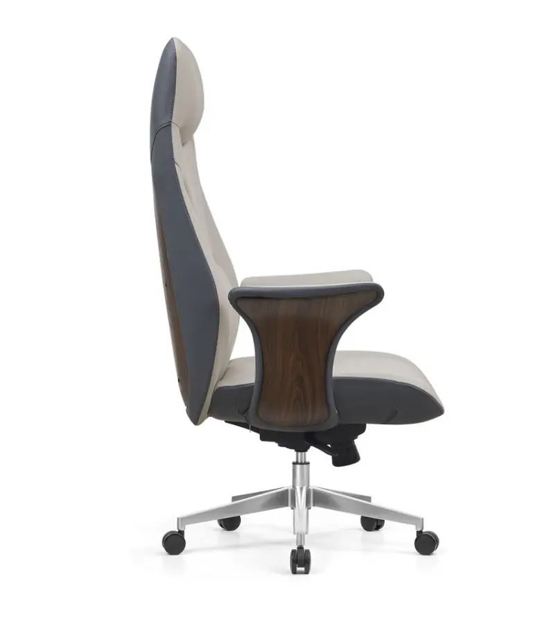 Luxury Ergonomic High Back Executive Office Chair PU Leather Upholstery Excellent Finishing — view 3