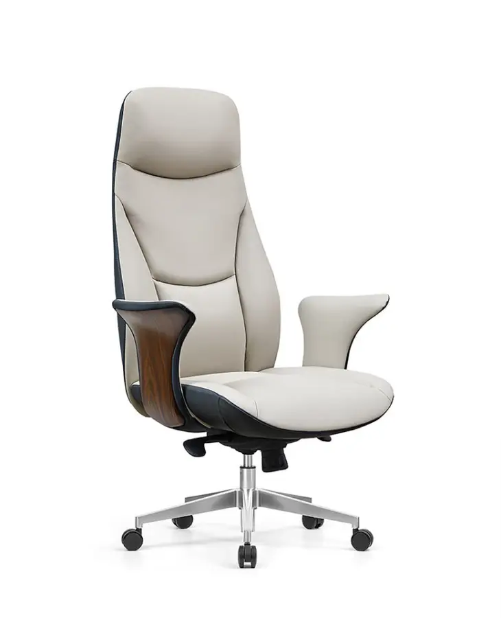 Luxury Ergonomic High Back Executive Office Chair PU Leather Upholstery Excellent Finishing — view 5