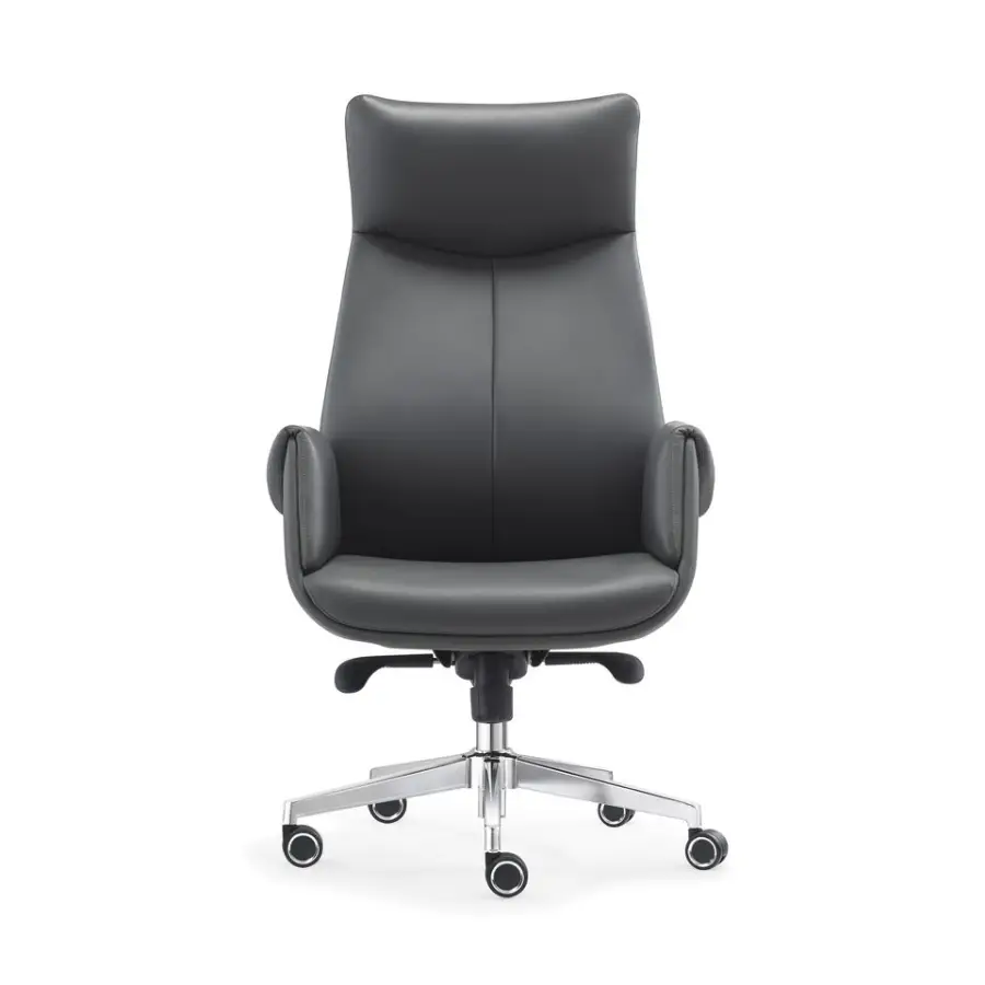 Heavy Duty PU Leather Executive Office Chair with Extra Wide Seat, Durable Metal Base Swivel Manager Chair — image 2