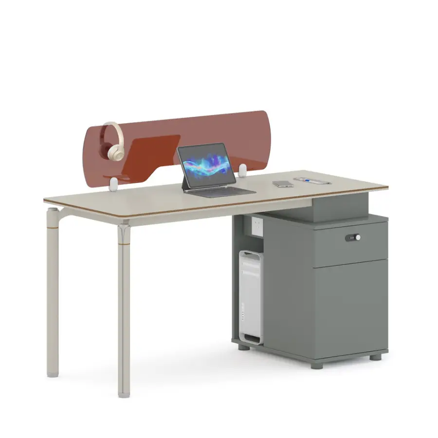 Minimalist Open Plan Workstation, Multi-Person Staff Work Table, Smooth Waterproof Desktop, Easy to Clean & Maintain — view 1
