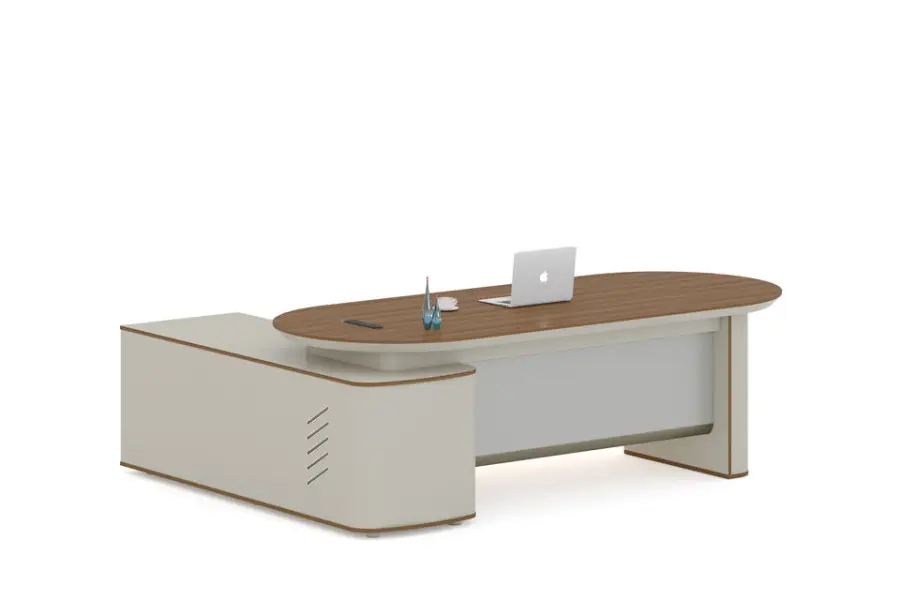 High- End Modern Executive Desk Office Furniture Commercial Large Boss Table with Drawer Storage — image 4