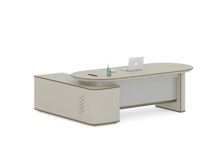 High- End Modern Executive Desk Office Furniture Commercial Large Boss Table with Drawer Storage — image 5