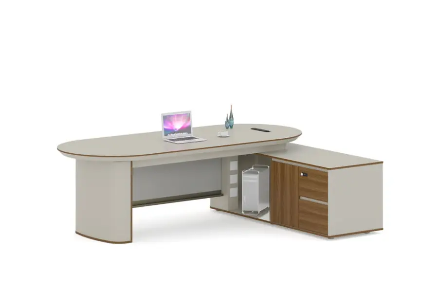 High- End Modern Executive Desk Office Furniture Commercial Large Boss Table with Drawer Storage — image 6