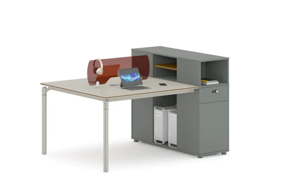 Minimalist Open Plan Workstation, Multi-Person Staff Work Table, Smooth Waterproof Desktop, Easy to Clean & Maintain — image 4
