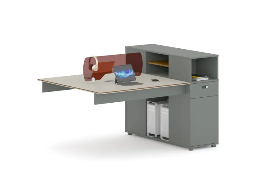 Minimalist Open Plan Workstation, Multi-Person Staff Work Table, Smooth Waterproof Desktop, Easy to Clean & Maintain — image 5