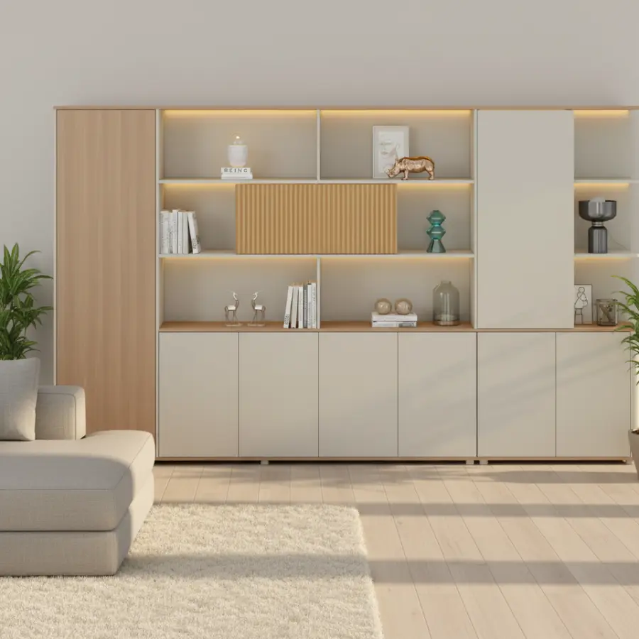 Executive Commercial Office Cabinet PVC Frame Contemporary Modern Design Rust Scratch Resistant Box Drawer Storage Table — view 1
