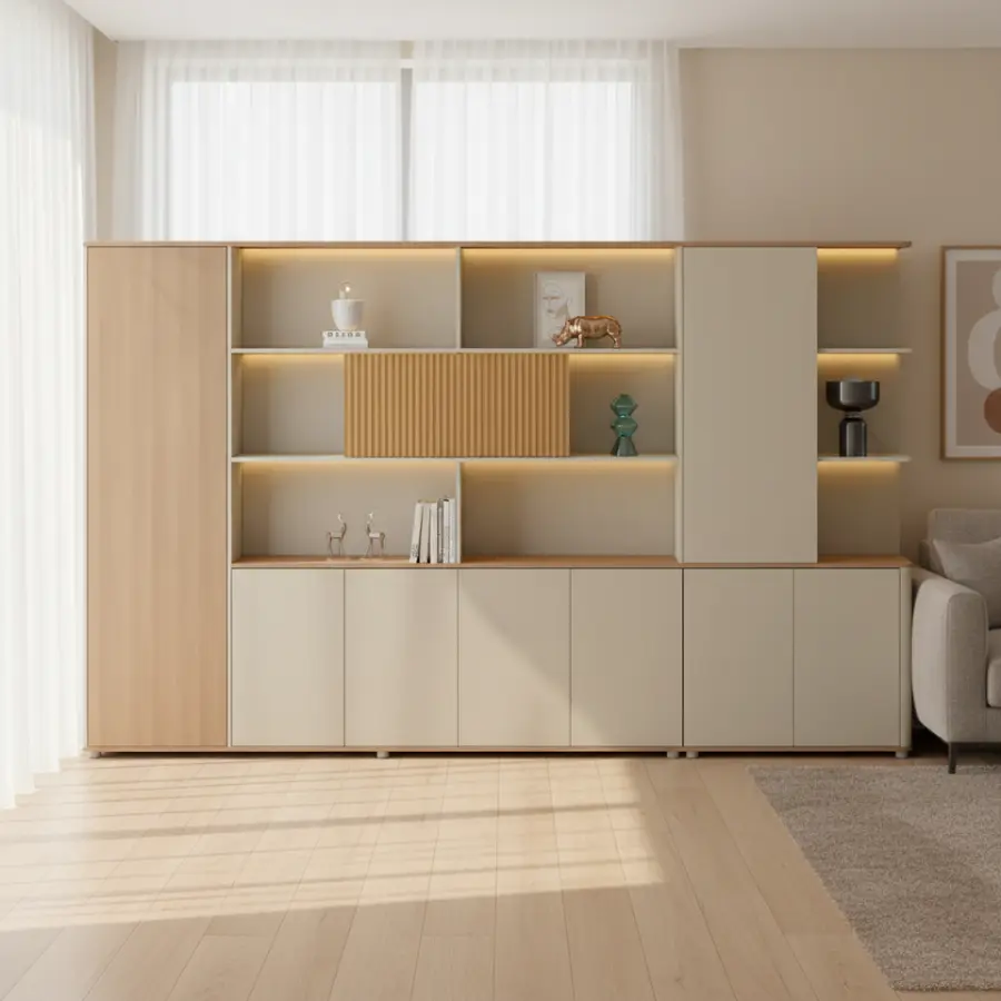 Executive Commercial Office Cabinet PVC Frame Contemporary Modern Design Rust Scratch Resistant Box Drawer Storage Tabletop — image 3