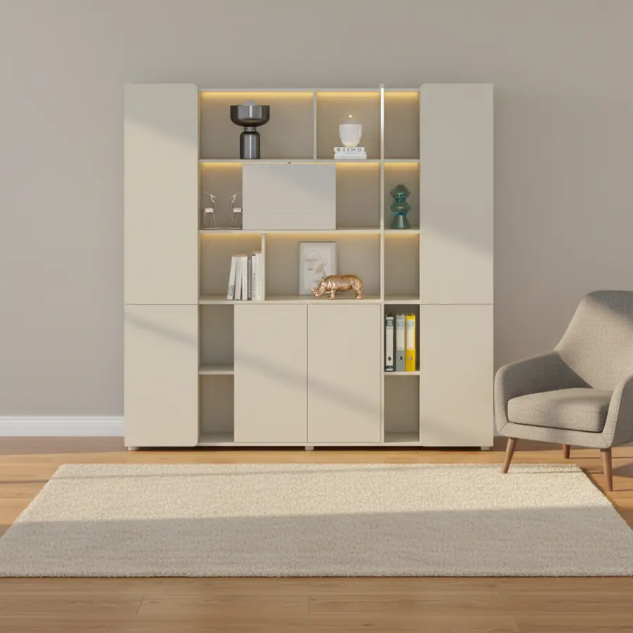 Luxury Office Cabinet PVC Frame Contemporary Modern Design Rust Scratch Resistant Box Drawer Storage 3-Year Executive De — view 3
