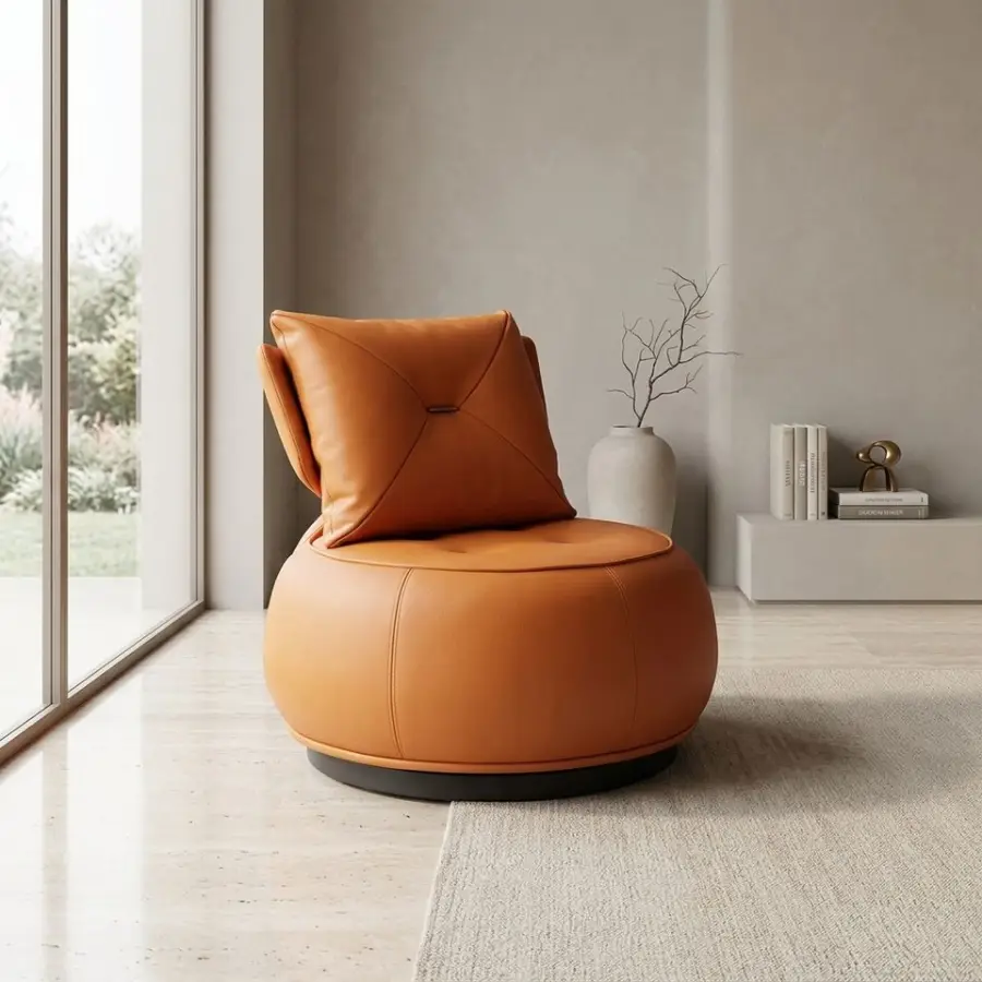Liyu Italian High End Premium Leisure Sofa Chair with Modular Design PU Leather Luxury for Living Room Hotel & Outdoor Use — image 6
