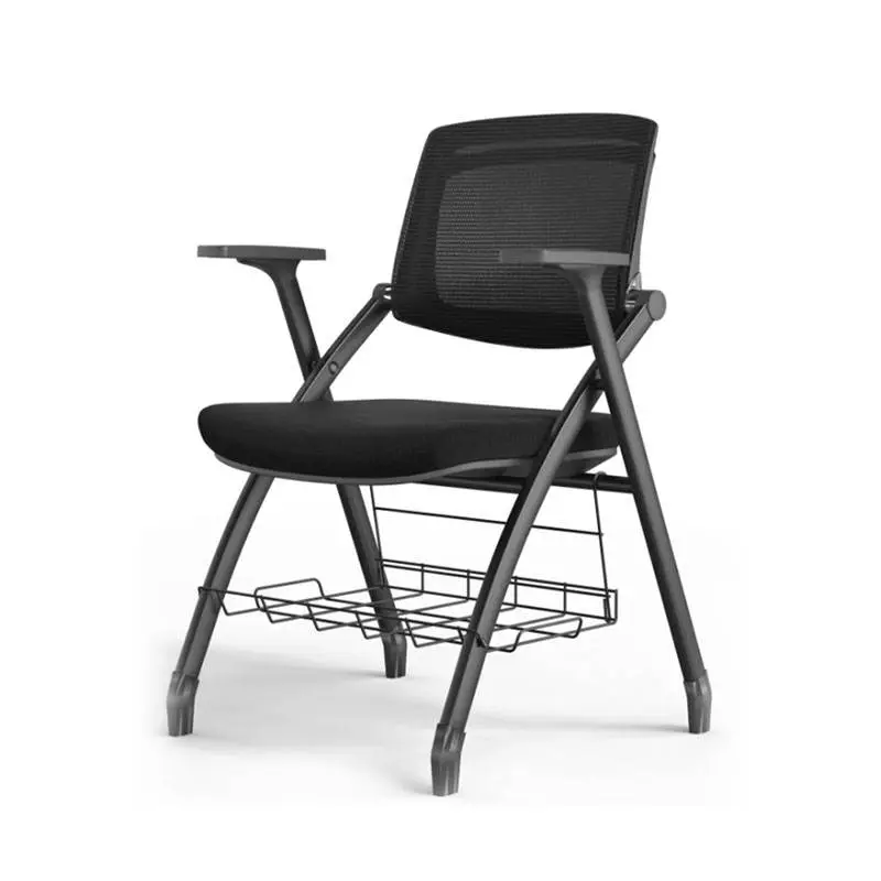 LIYU High-Density Mesh Folding Training Chair with Writing Tablet and Storage Basket Mobile Nesting Chair for School Lec — view 4