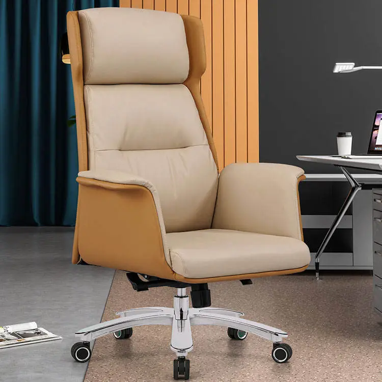 Liyu Furniture Italian Style Design High Back Boss Swivel Revolving CEO Leather Chair Ergonomic Office Chair — image 5