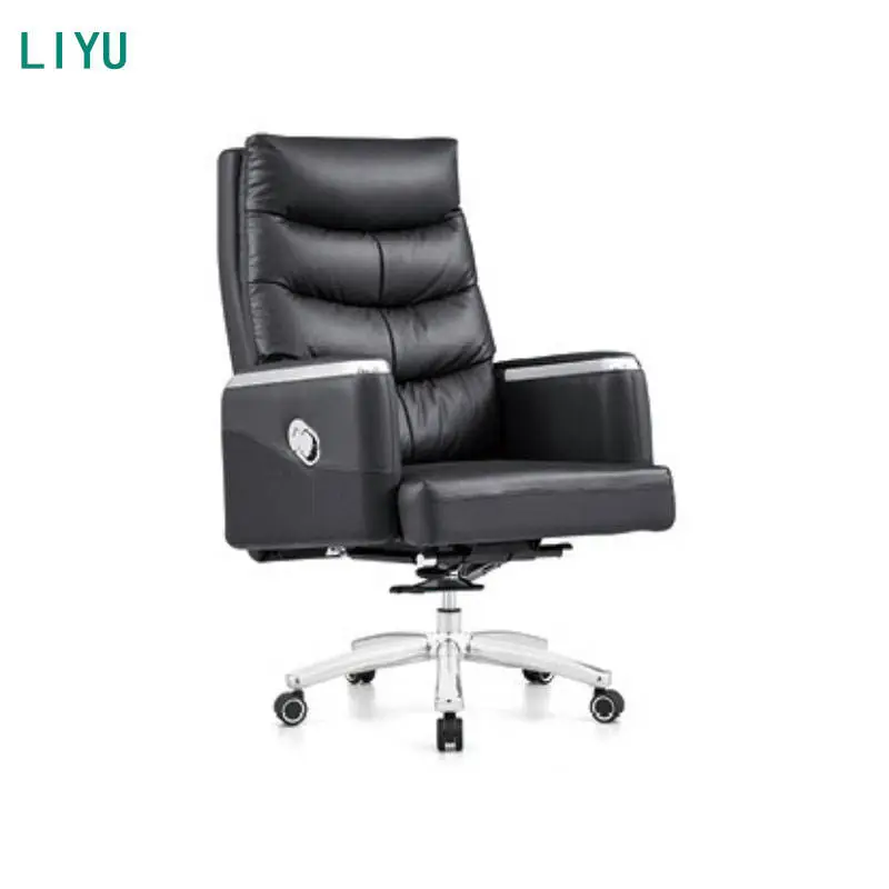 LIYU Luxury High Back Leather Executive Office Chair Reclining Heavy Duty Ergonomic Swivel Manager Computer Conference Chair — image 5