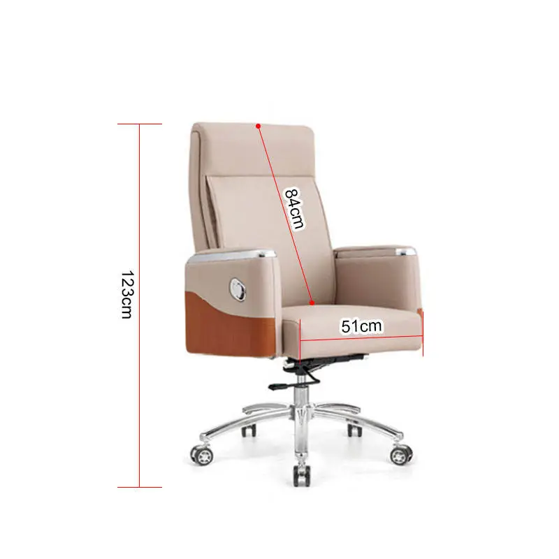 LIYU Luxury High Back Leather Executive Office Chair Reclining Heavy Duty Ergonomic Swivel Manager Computer Conference Chair — image 6
