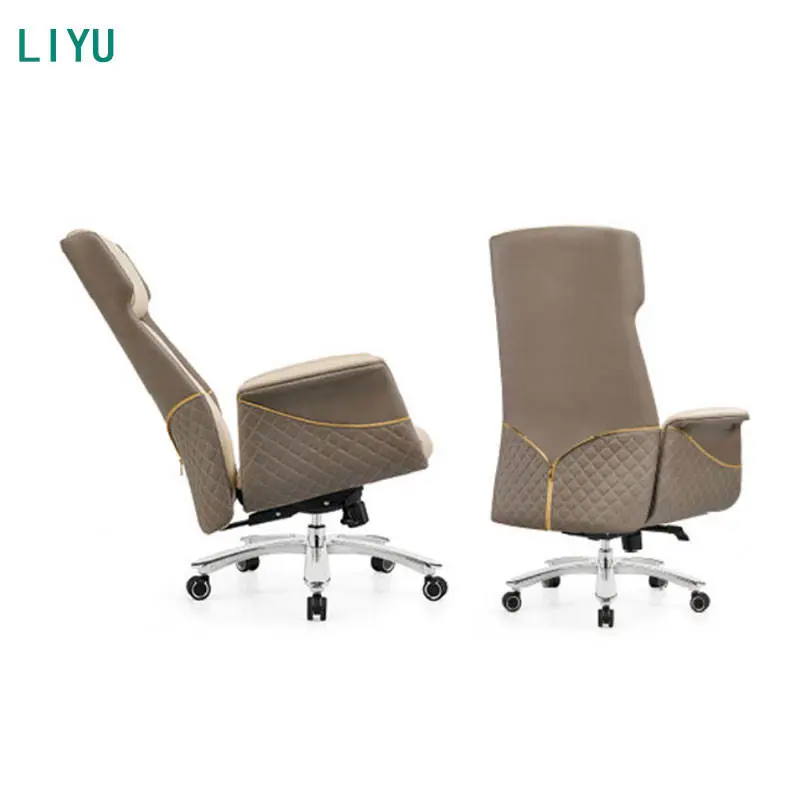 Liyu Manager Adjustable Modern Chairs Comfortable Cheap Furniture Swivel boss Luxury Executive Ergonomic Leather Office Chair — image 5