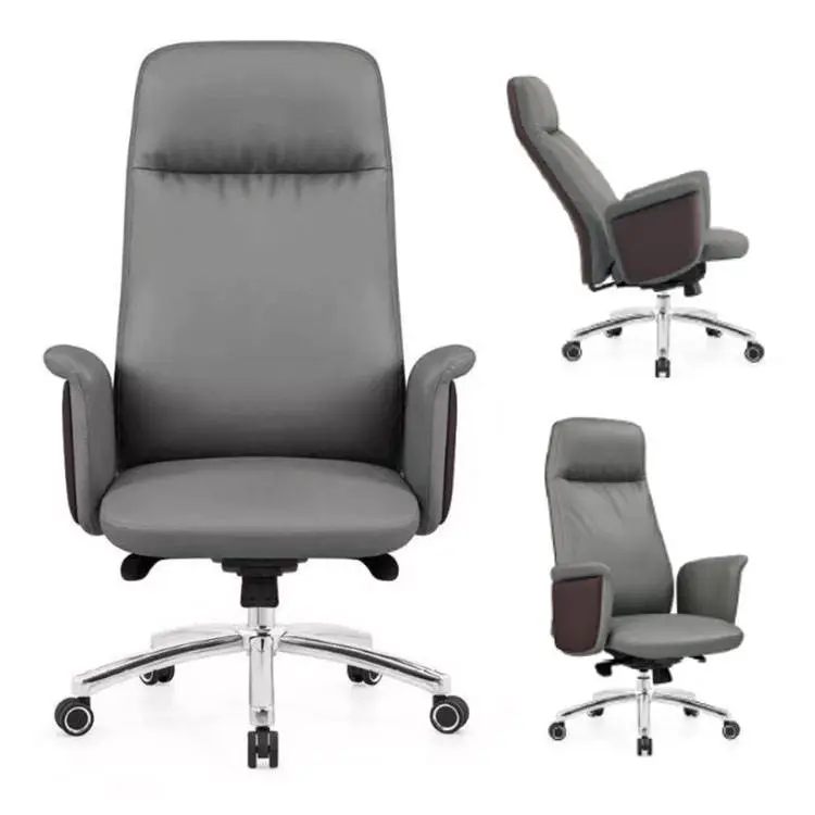 Liyu Modern Design Ergonomic Office Boss Chair Commercial Furniture Adjustable Luxury PU Leather Comfortable Luxury Office Chair — image 5