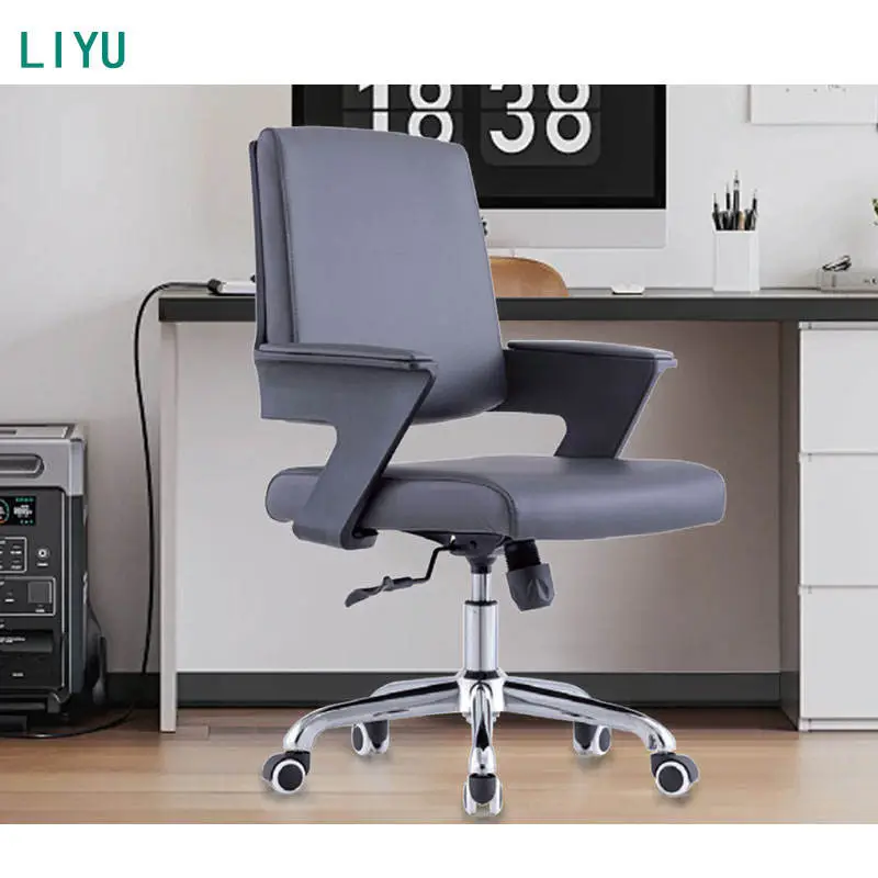 Liyu Furniture Executive Breathable Mesh Adjustable Ergonomic Office Swivel Chair Fixed Armrest Contemporary Design Cheap Price — image 3