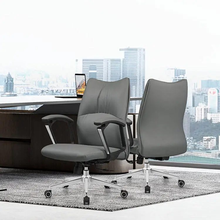 Liyu Furniture Luxury High Back Executive Recliner Swivel Chair Modern CEO Office Chair Genuine Synthetic Leather for Big Boss — image 4