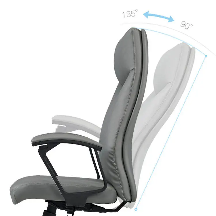 Liyu Furniture Luxury High Back Executive Recliner Swivel Chair Modern CEO Office Chair Genuine Synthetic Leather for Big Boss — image 5