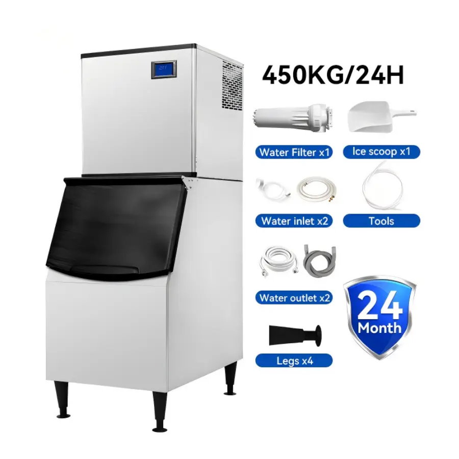 CE ETL Cube Ice Making Machine 450kg/24h Ice Maker Machine Commercial for Business Kitchen Restaurant Refrigeration Equi — view 1
