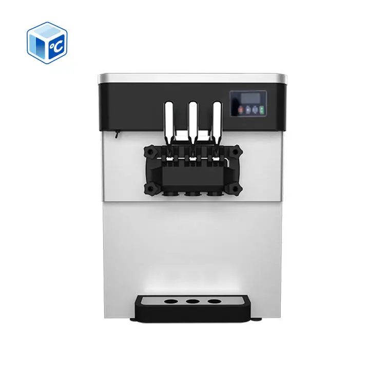 CE ETL Commercial Ice Cream Machines Energy Saving 20-28l/H 304 Stainless Steel 3 Flavor Soft Ice Cream Vending Machine — image 3