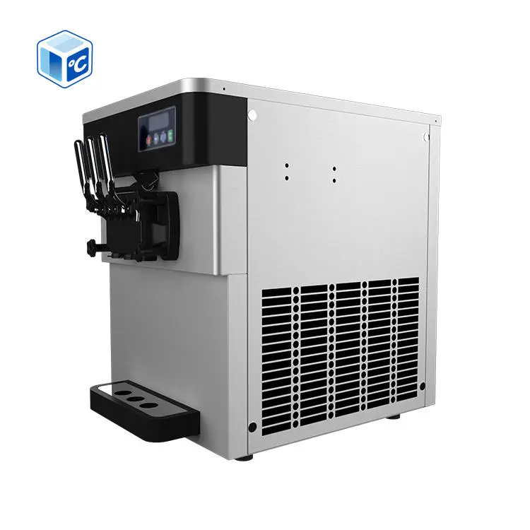 CE ETL Commercial Ice Cream Machines Energy Saving 20-28l/H 304 Stainless Steel 3 Flavor Soft Ice Cream Vending Machine — image 4