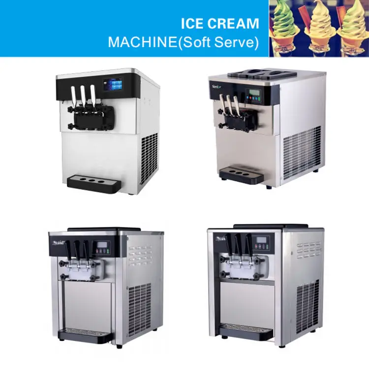 CE ETL Commercial Ice Cream Machines Energy Saving 20-28l/H 304 Stainless Steel 3 Flavor Soft Ice Cream Vending Machine — image 6