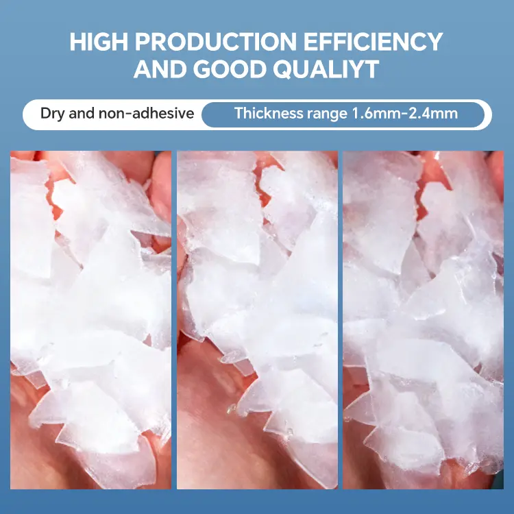 Fully Automatic Ice Flakes Making Machine Ice Capacity 2200p1000kg 24h 1ton Snow Flakes Ice Maker Machine Stainless Stee — view 5