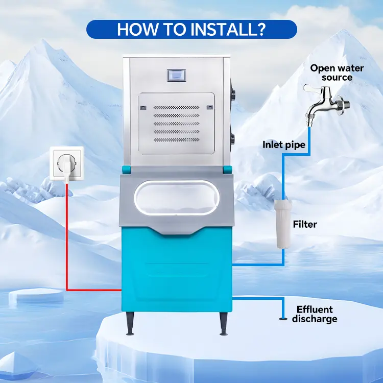 Fully Automatic Ice Flakes Making Machine Ice Capacity 2200p1000kg 24h 1ton Snow Flakes Ice Maker Machine Stainless Stee — view 6