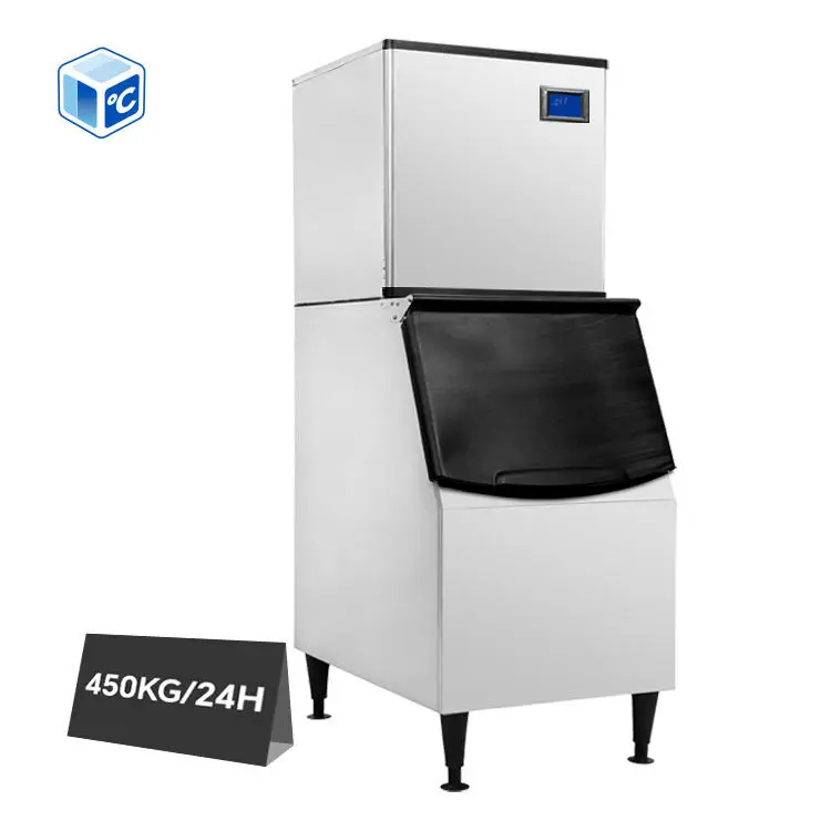 High Capacity Commercial Cube Ice Maker Machine 450kg 24H Fast Freezing Ice Machine Automatic Ice Tube Machine — view 1