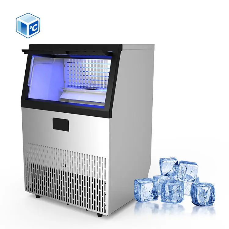 Cheapest Commercial Refrigerator 12.65kg Ice Storage Capacity 55kg/24h Capacity Commercial Ice Maker Machine With Water Bottle — image 5