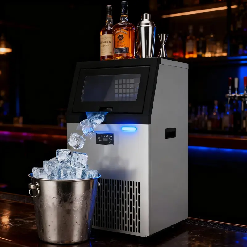 Manufacturer Commercial Ice Making Machine Automatic Stainless Steel Electric Commercial Ice Cubes Maker Machine 120kg/24h — image 3