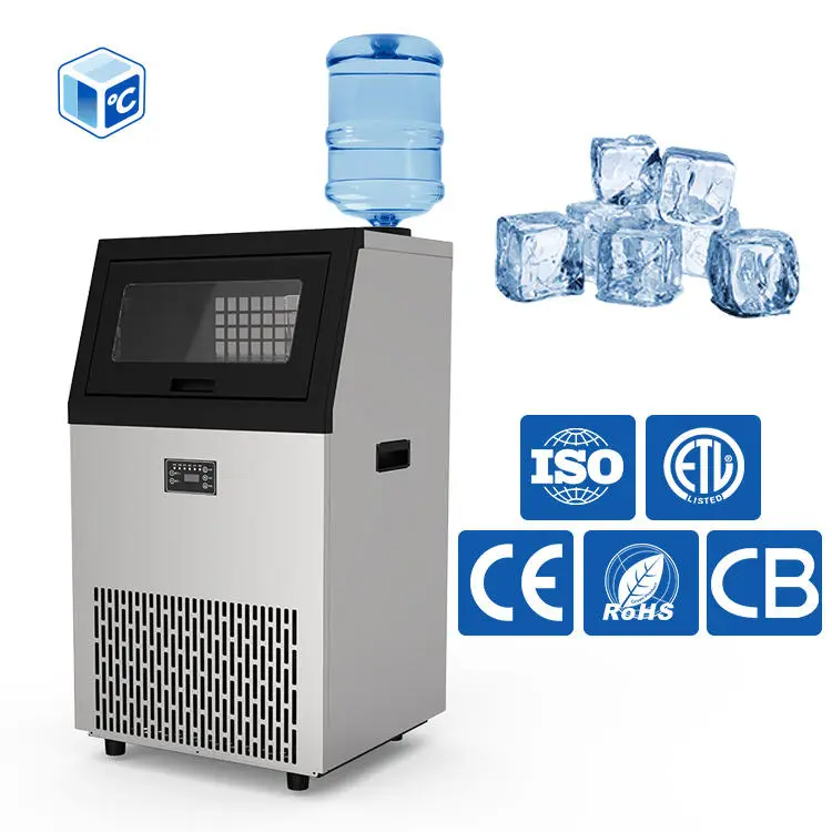 Manufacturer Commercial Ice Making Machine Automatic Stainless Steel Electric Commercial Ice Cubes Maker Machine 120kg/24h — image 4