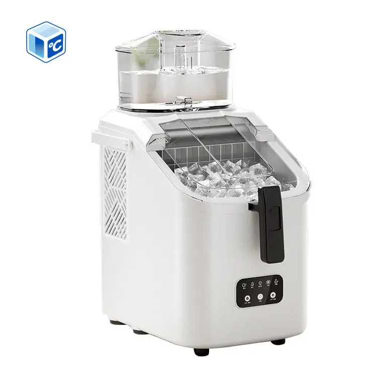 ETL Portable Countertop Ice Maker White Storage Capacity 12kg/24h Auto-Cleaning Bullet Ice Ice Maker Machine Home With Handle — image 3