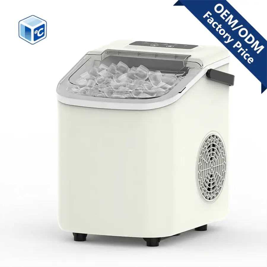 Energy Saving Home Ice Maker Pp White Capacity 10kg 24h Ice Making Time 7-8min Clear Bullet Ice Cube Making Machine For — view 1