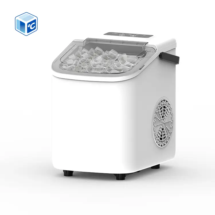 Energy Saving Home Ice Maker Pp White Capacity 10kg 24h Ice Making Time 7-8min Clear Bullet Ice Cube Making Machine For — view 2