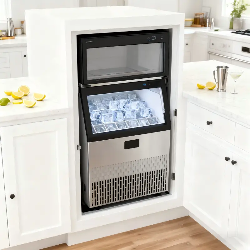 ETL CE CB Certificate Commercial Cube Ice Machine 25kg/24h Portable Mini Ice Cube Maker Ice Machine For Sales — view 2