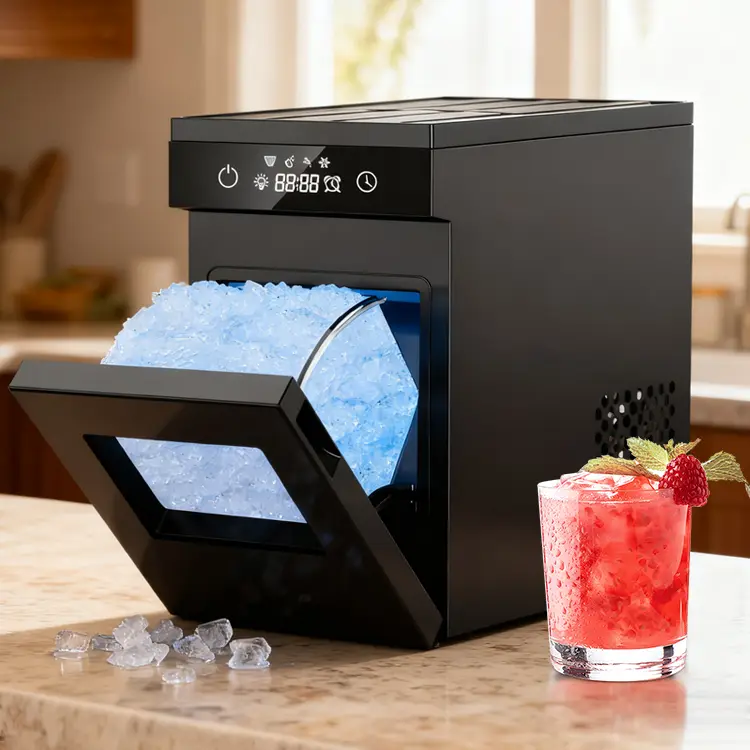 Portable Electric Counter Top Nugget Ice Maker 20kg Day Stainless Steel Construction Nugget Ice Maker Machine for Househ — view 1