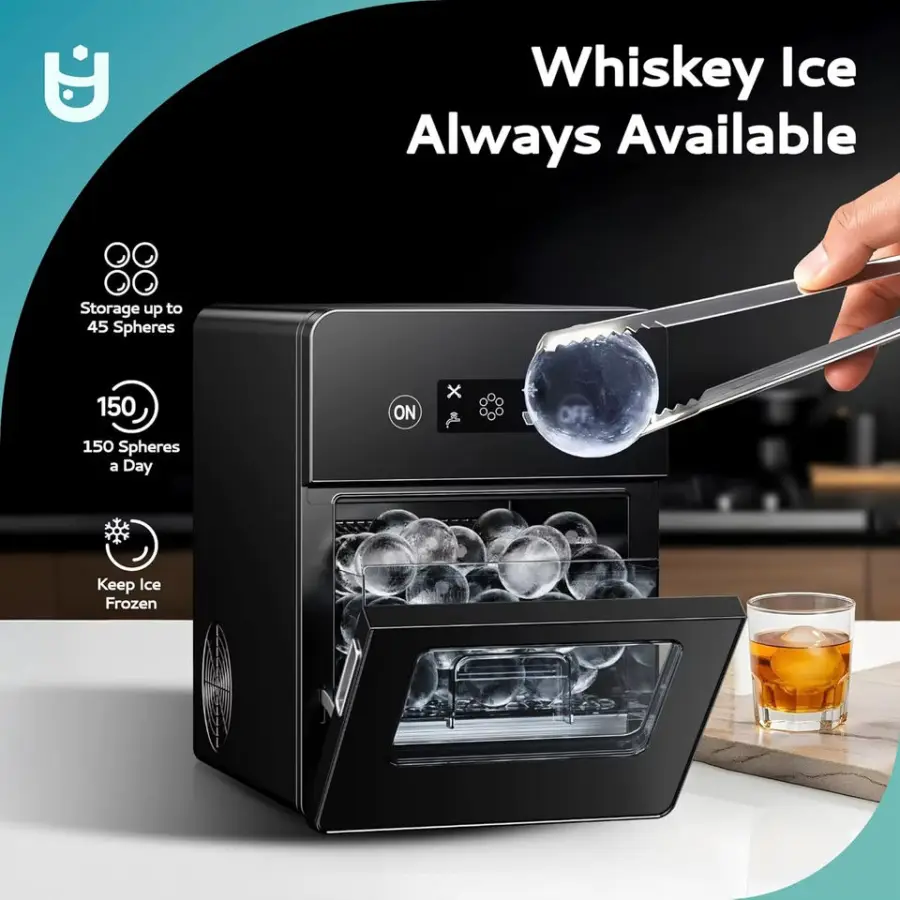 Home Sphere Clear Ice Ball Maker Machine Self-Cleaning 100% Transparent Slow Melting Ice Ball Maker Machine For Bar Automatic — image 4