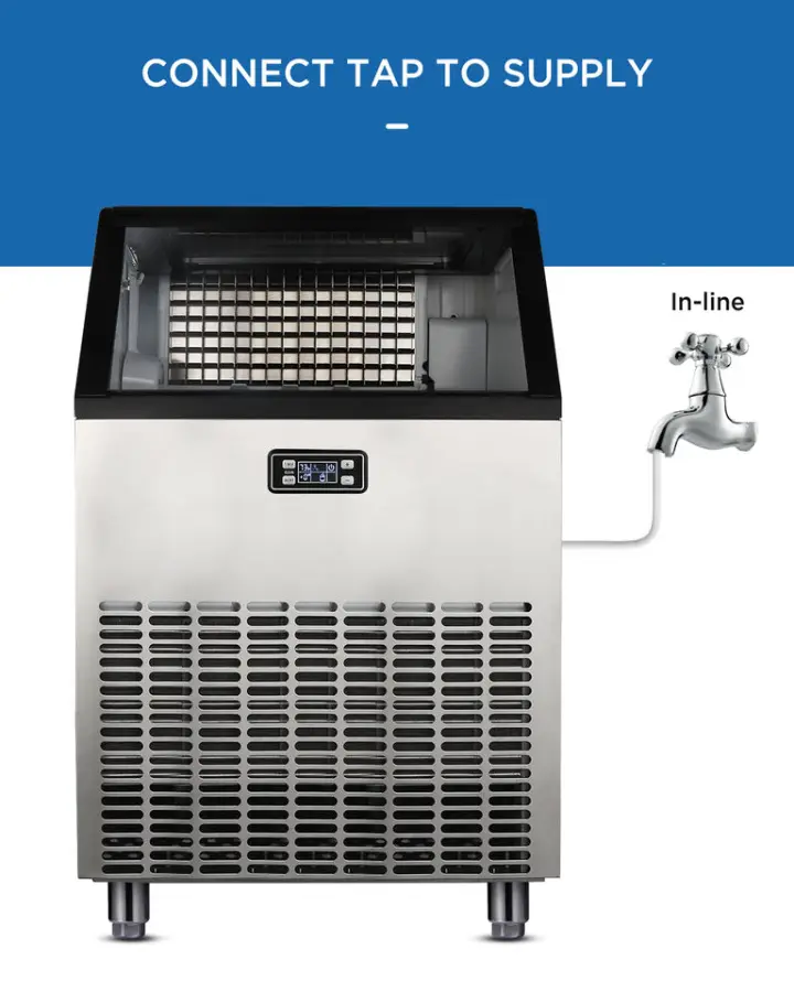 ETL CE Commercial Ice Maker Machine Industrial Freestanding 120 Ice Grid 115kg/24h Ice Maker Cube Shaped Ice For Cube IceMachine — image 4
