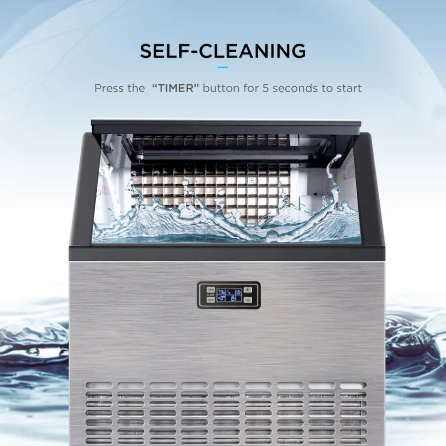 ETL CE Commercial Ice Maker Machine Industrial Freestanding 85kg/24h Ice Maker 90 Ice Cube Shaped Ice For Industrial Business — image 5