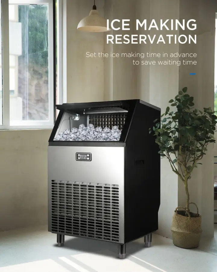 ETL CE Commercial Ice Maker Machine Industrial Freestanding 120 Ice Grid 115kg/24h Ice Maker Cube Shaped Ice For Cube IceMachine — image 6