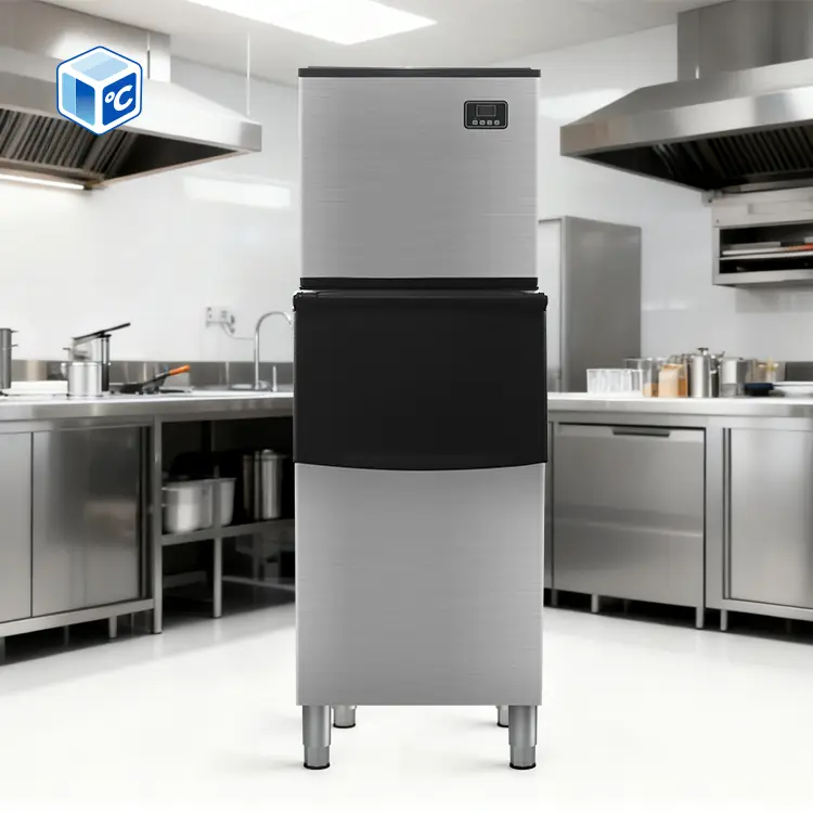 High Capacity Automatic Commercial Ice Making Machine 160kg 190kg 220kg Ice Maker Machines for Business Storage Capacity — view 1