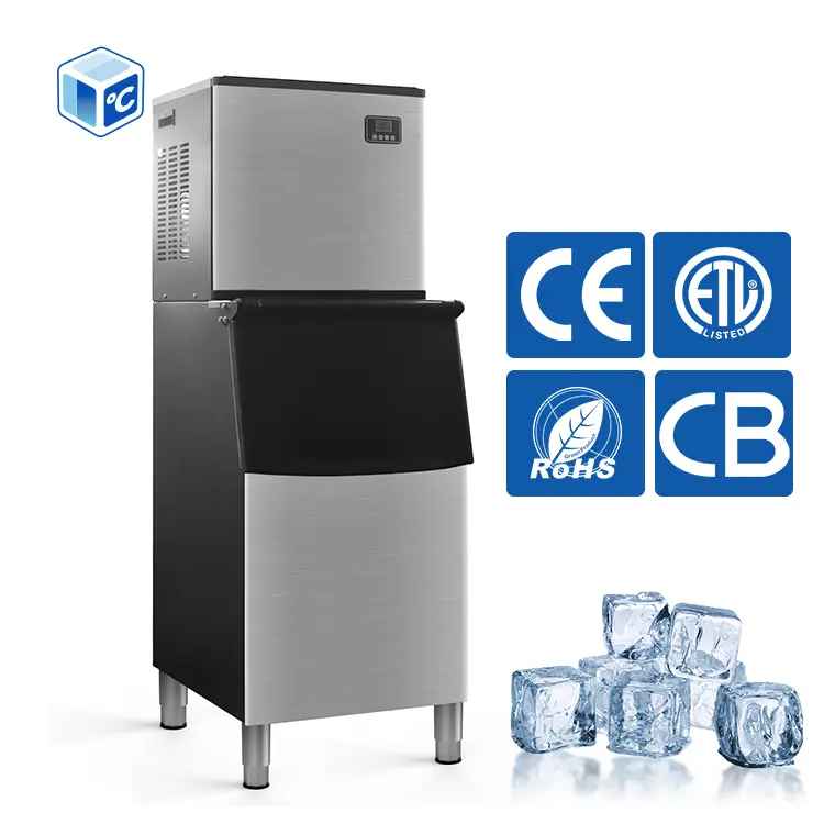 High Capacity Automatic Commercial Ice Making Machine 160kg 190kg 220kg Ice Maker Machines for Business Storage Capacity 100kg — image 3