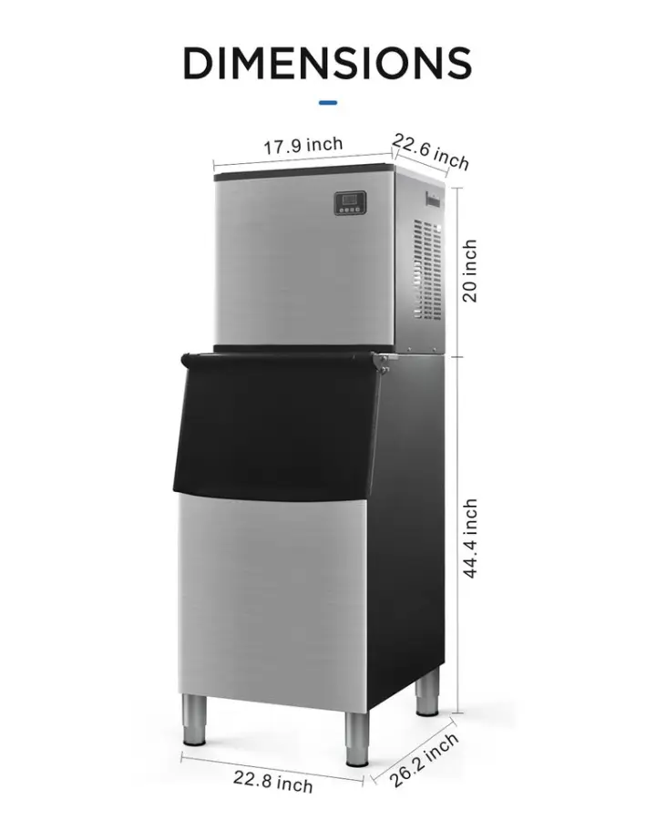 High Capacity Automatic Commercial Ice Making Machine 160kg 190kg 220kg Ice Maker Machines for Business Storage Capacity 100kg — image 6