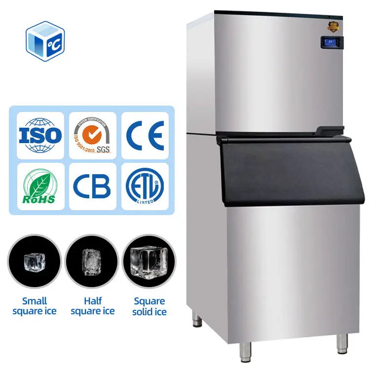 CE ETL Commercial Tube Ice Making Machine Storage Capacity 250kg Ice Tube Maker Machine With Three Sizes Of Ice Small 10 — view 6
